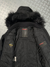 Carica l&#39;immagine nel visualizzatore di Gallery, Early 2000’s Prada Sport Jet Black Gore-Tex Padded Jacket w/Fur Trim Hood - Small