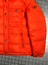 画像をギャラリービューアに読み込む, Prada Milano Bright Orange Nylon Puffer Jacket -