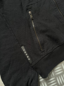 Early 2000’s Prada Black Tab Zipped Hoodie - Small / Medium