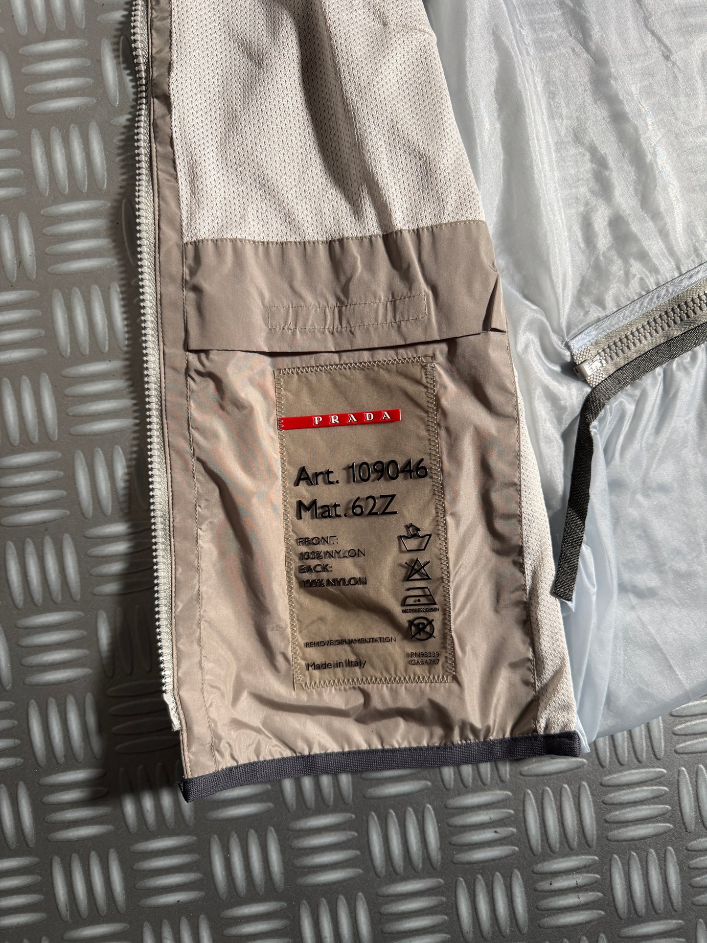 SS00’ Prada Sport Semi Transparent Back 3M Hooded Vest