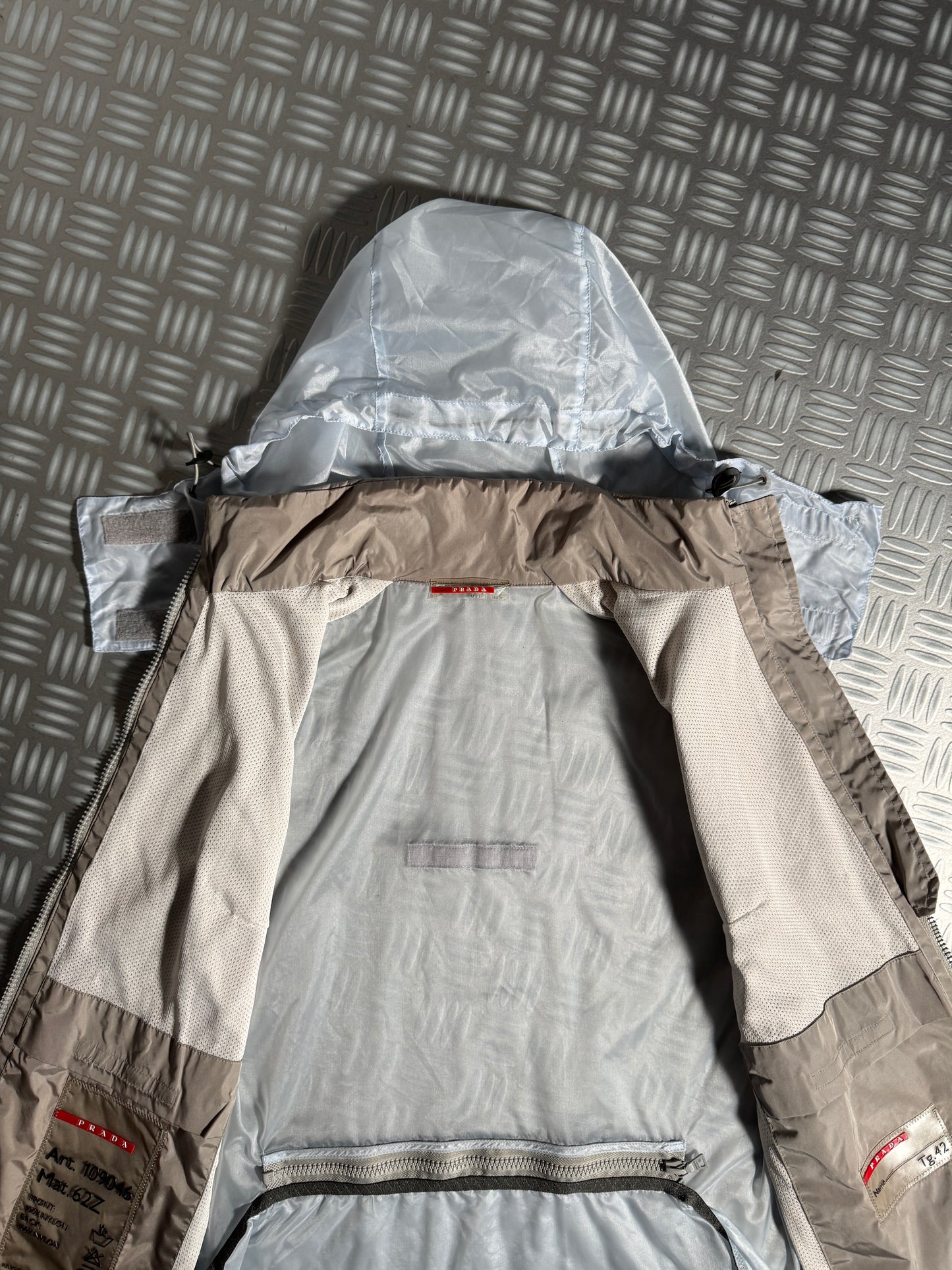 SS00’ Prada Sport Semi Transparent Back 3M Hooded Vest
