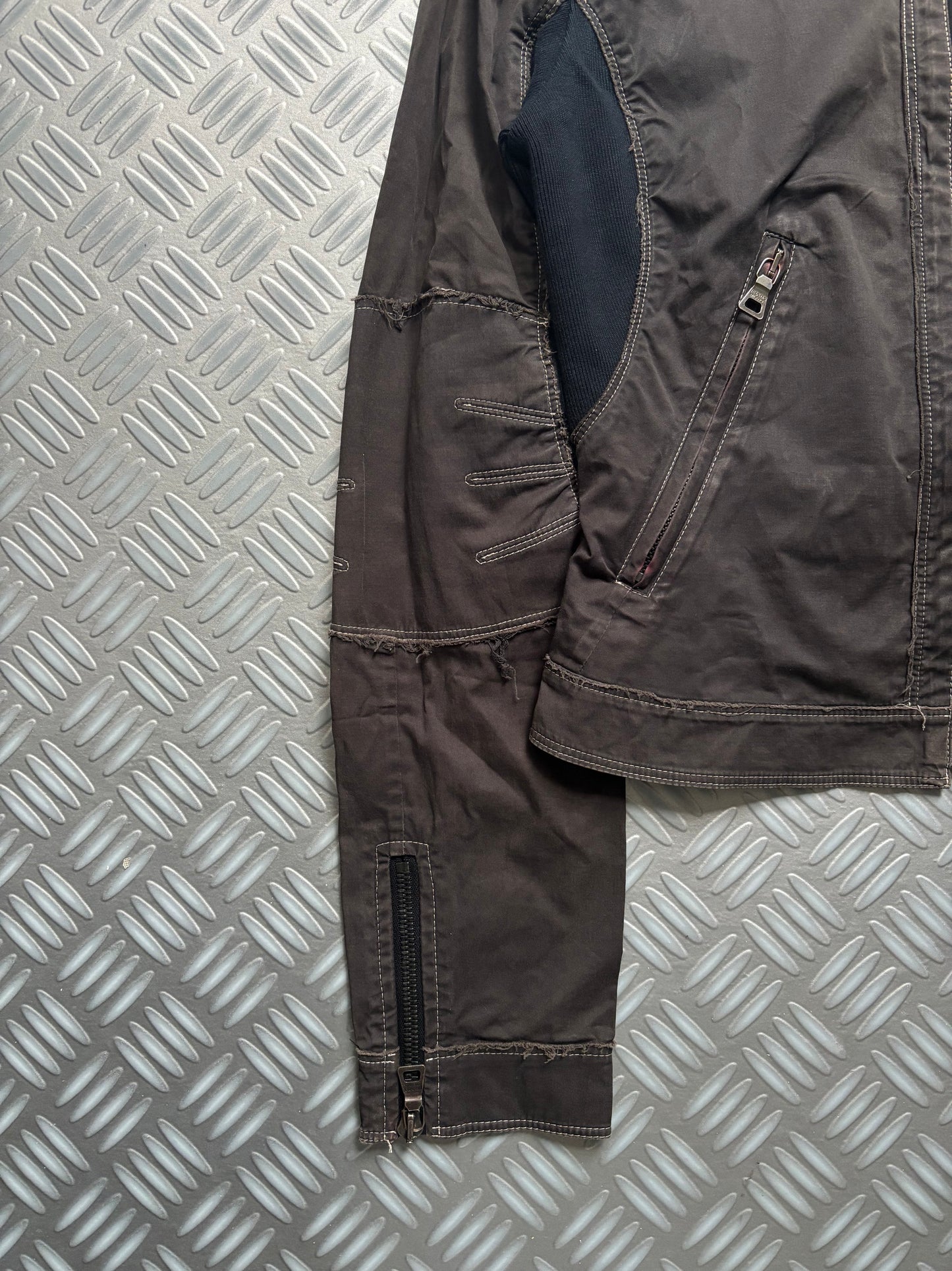 SS03' Prada Black Tab Darted Elbow Jacket