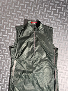 SS00’ Prada Sport 3M Reflective Light Emerald Nylon Dress