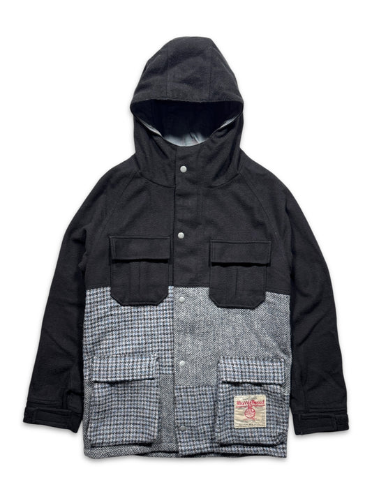 1998 Harris Tweed Split Panel Hooded Jacket