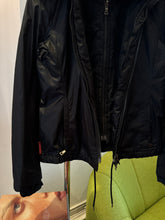 画像をギャラリービューアに読み込む, SS00’ Prada Sport 2in1 Jet Black Goat Fur Lined Jacket/Vest - Womens 6-8