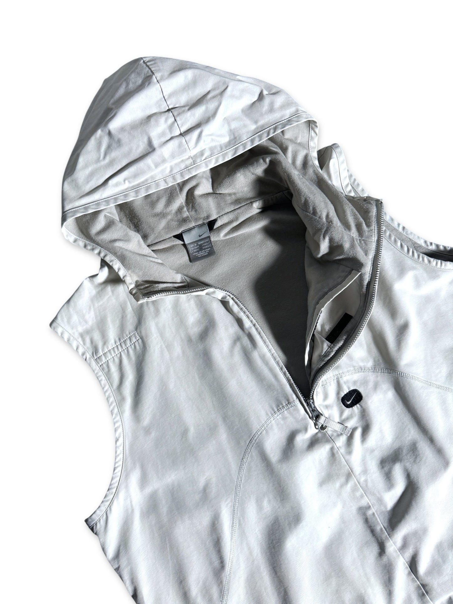 Early 2000's Nike White Pullover Vest w/Hidden Stash Pocket