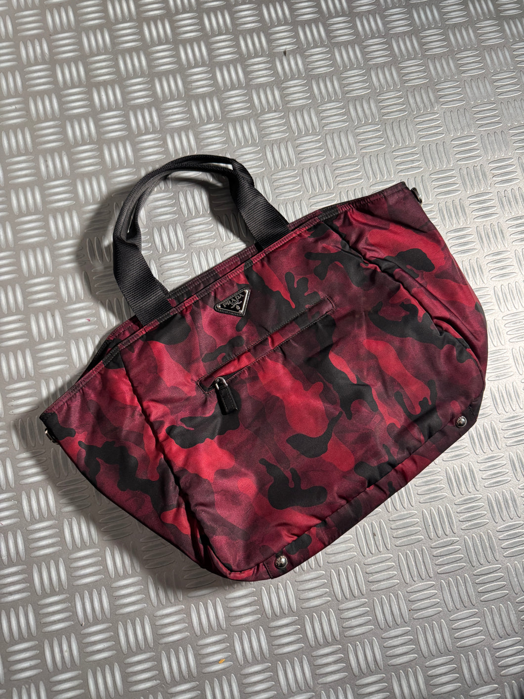 Prada Milano Nylon Red Camo Bag