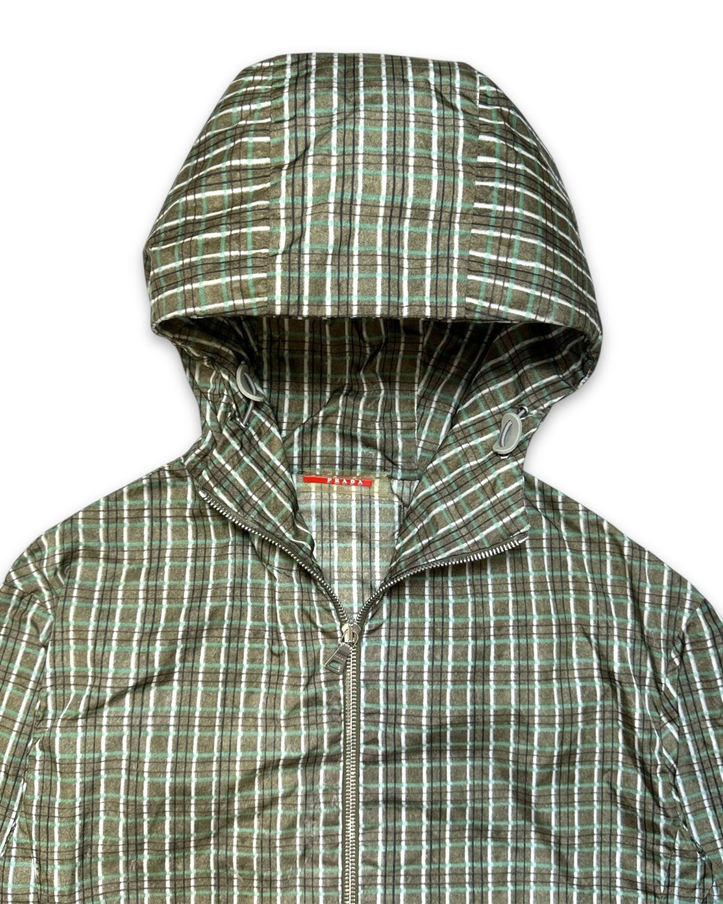 SS07’ Prada Nylon Plaid Hooded Jacket