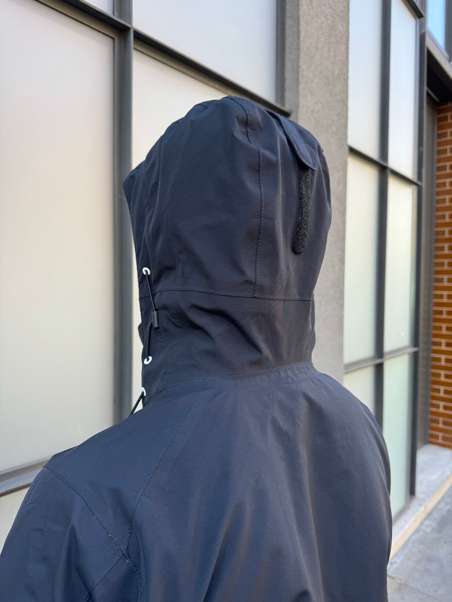 AW11' Stüssy x Afdice Jet Black Asymmetric Zip Technical Gore-Tex Jacket