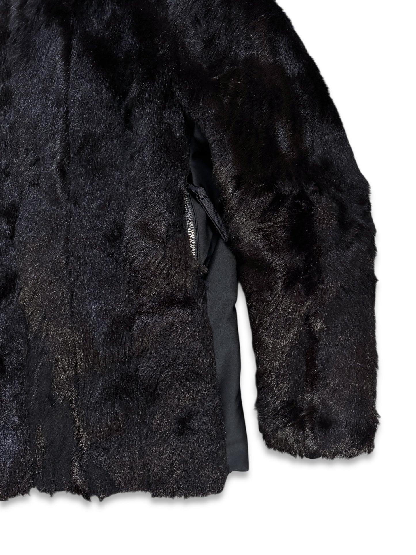 FW99’ Prada Sport Jet Black Dyed Fur Jacket