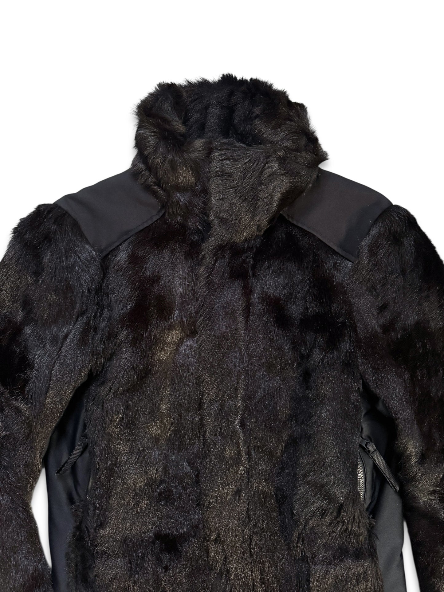 FW99’ Prada Sport Jet Black Dyed Fur Jacket