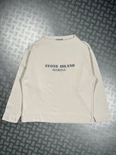 画像をギャラリービューアに読み込む, 1980&#39;s Stone Island Marina Ribbed Cotton Spellout Sweater - Boxy Medium / Large