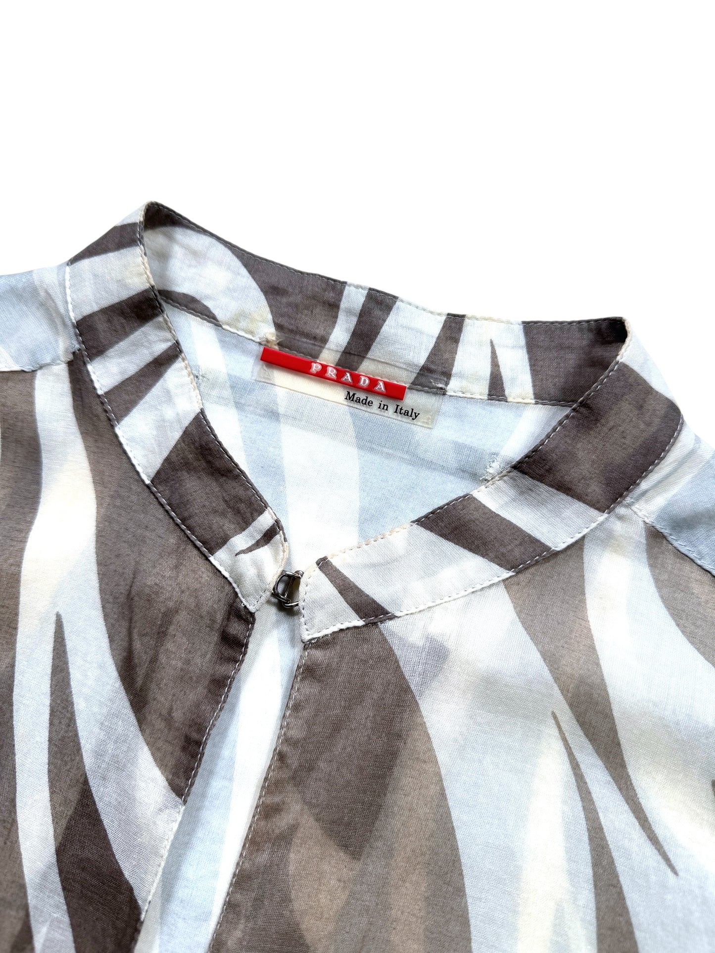 Early 2000's Prada Sport Zebra Print Top