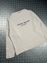 画像をギャラリービューアに読み込む, 1980&#39;s Stone Island Marina Ribbed Cotton Spellout Sweater - Boxy Medium / Large