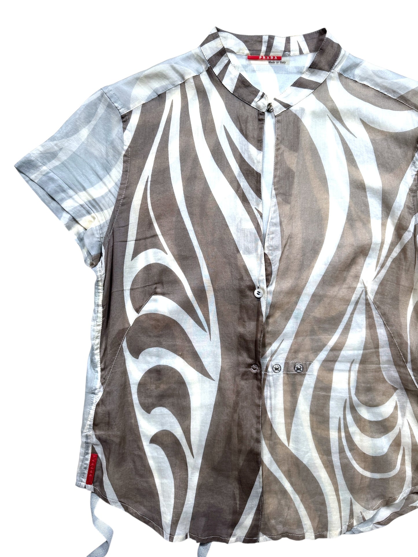 Early 2000's Prada Sport Zebra Print Top