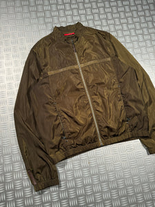 Early 2000's Prada Khaki Liquid Metal Jacket - Medium