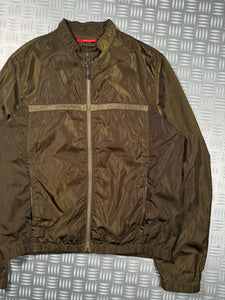 Early 2000's Prada Khaki Liquid Metal Jacket - Medium