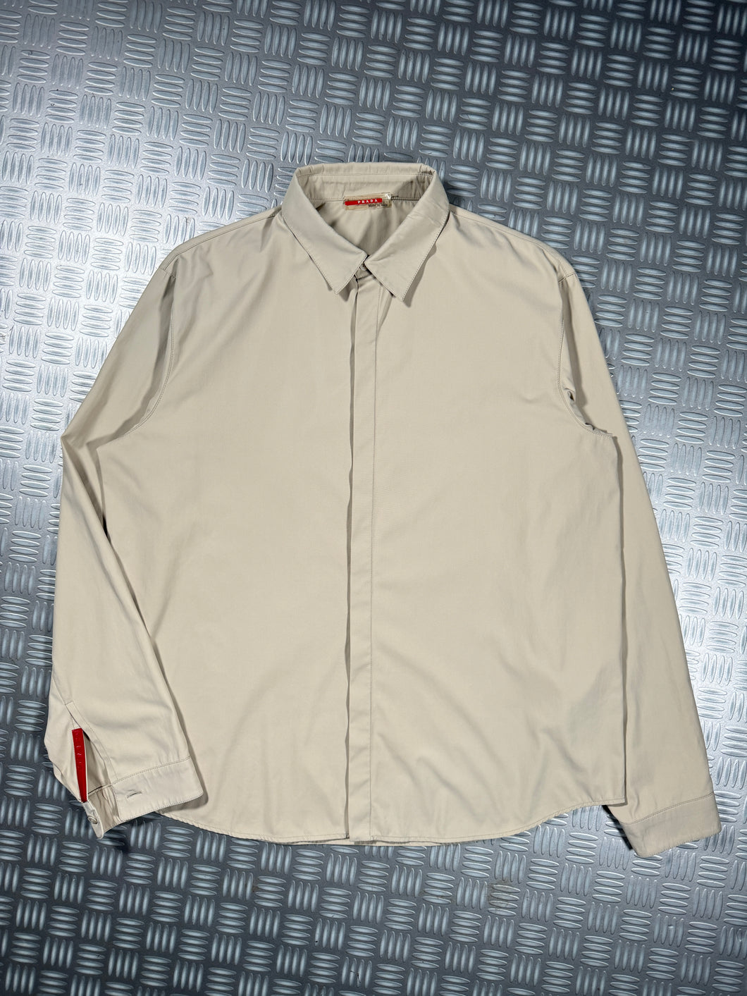 Early 2000's Prada Sport Light Beige Collared Shirt