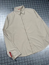 画像をギャラリービューアに読み込む, Early 2000&#39;s Prada Sport Light Beige Collared Shirt - Medium / Large