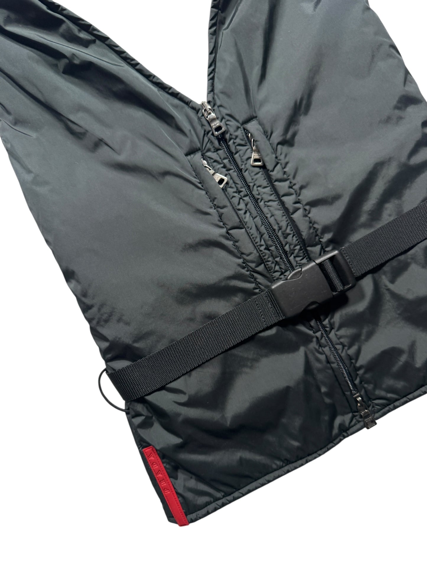 AW99' Prada Sport Deep Bottle Green Backless Hooded Vest