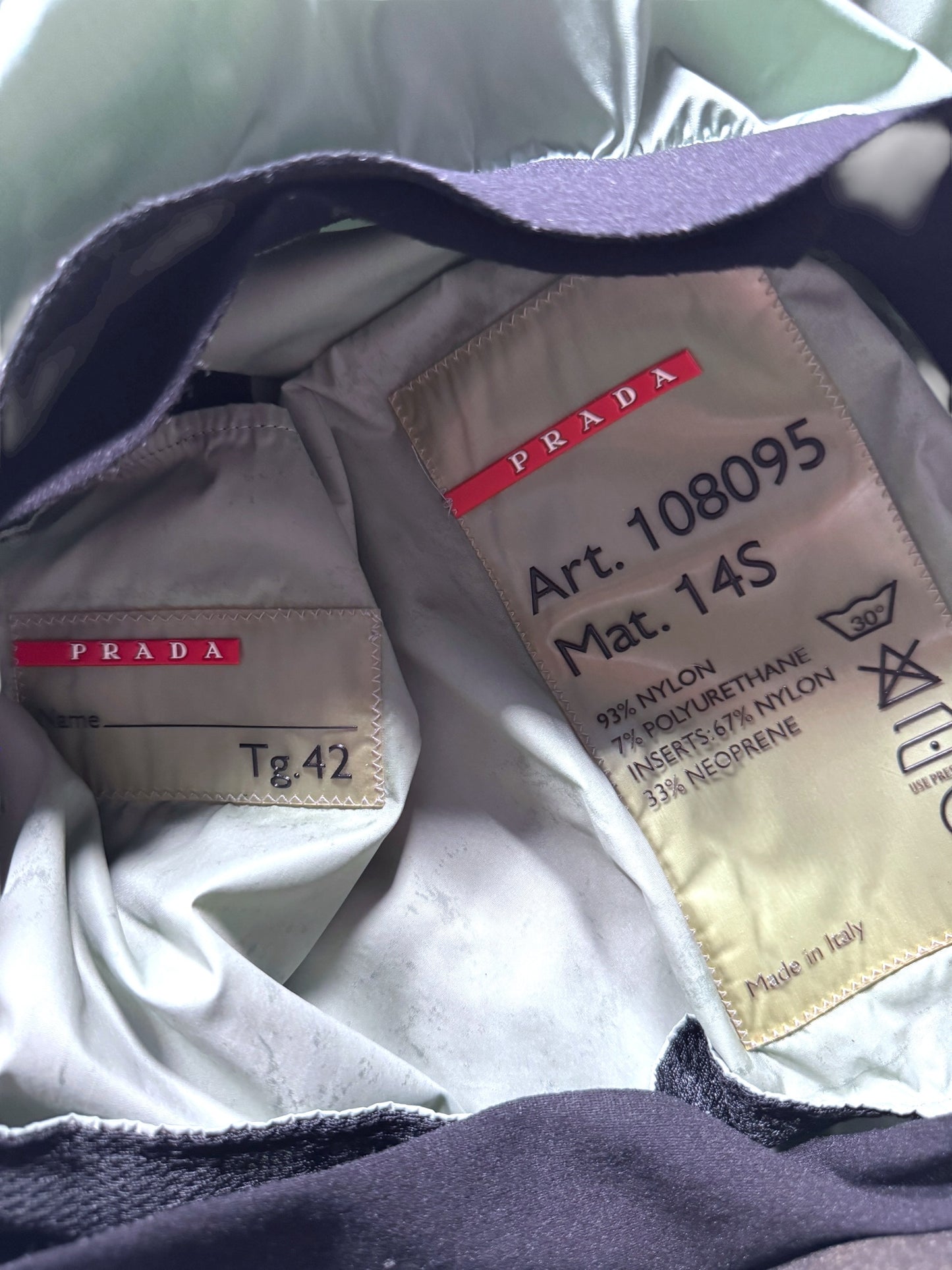 SS00' Prada Sport Cropped Nylon Short Sleeve