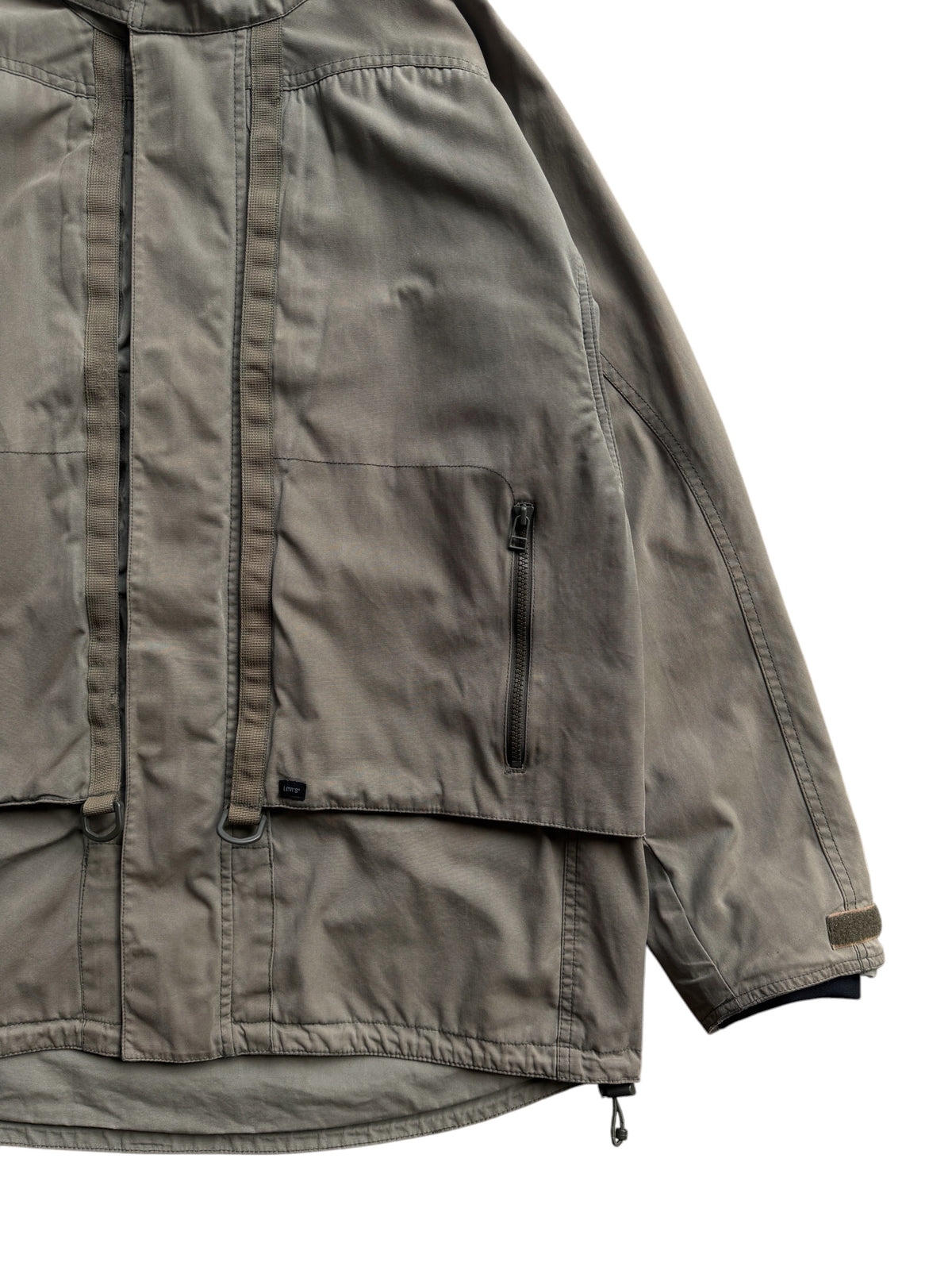 Early 2000’s Levi’s Engineered Dark Khaki Waxed Cotton Stash Pocket Jacket