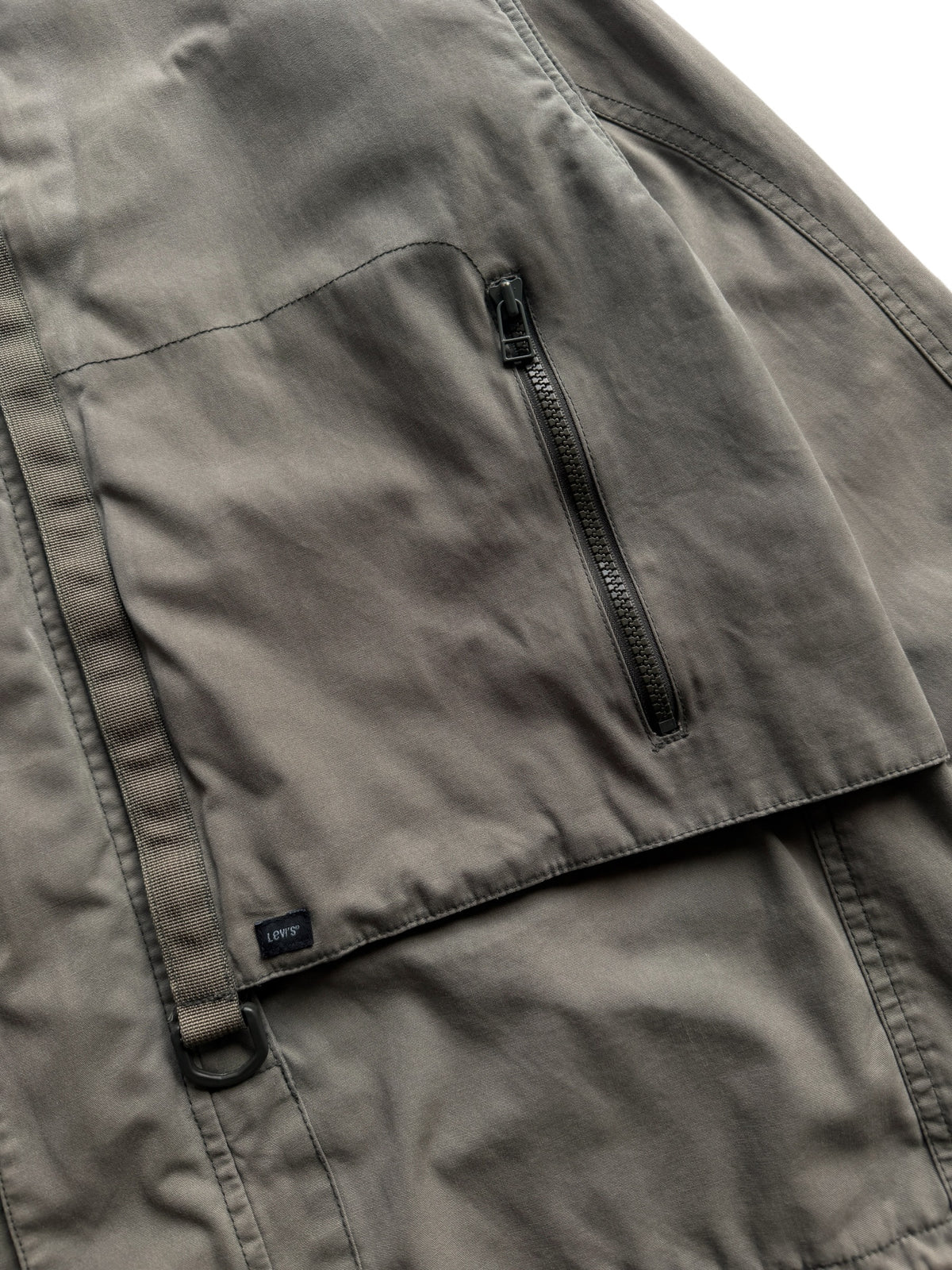 Early 2000’s Levi’s Engineered Dark Khaki Waxed Cotton Stash Pocket Jacket