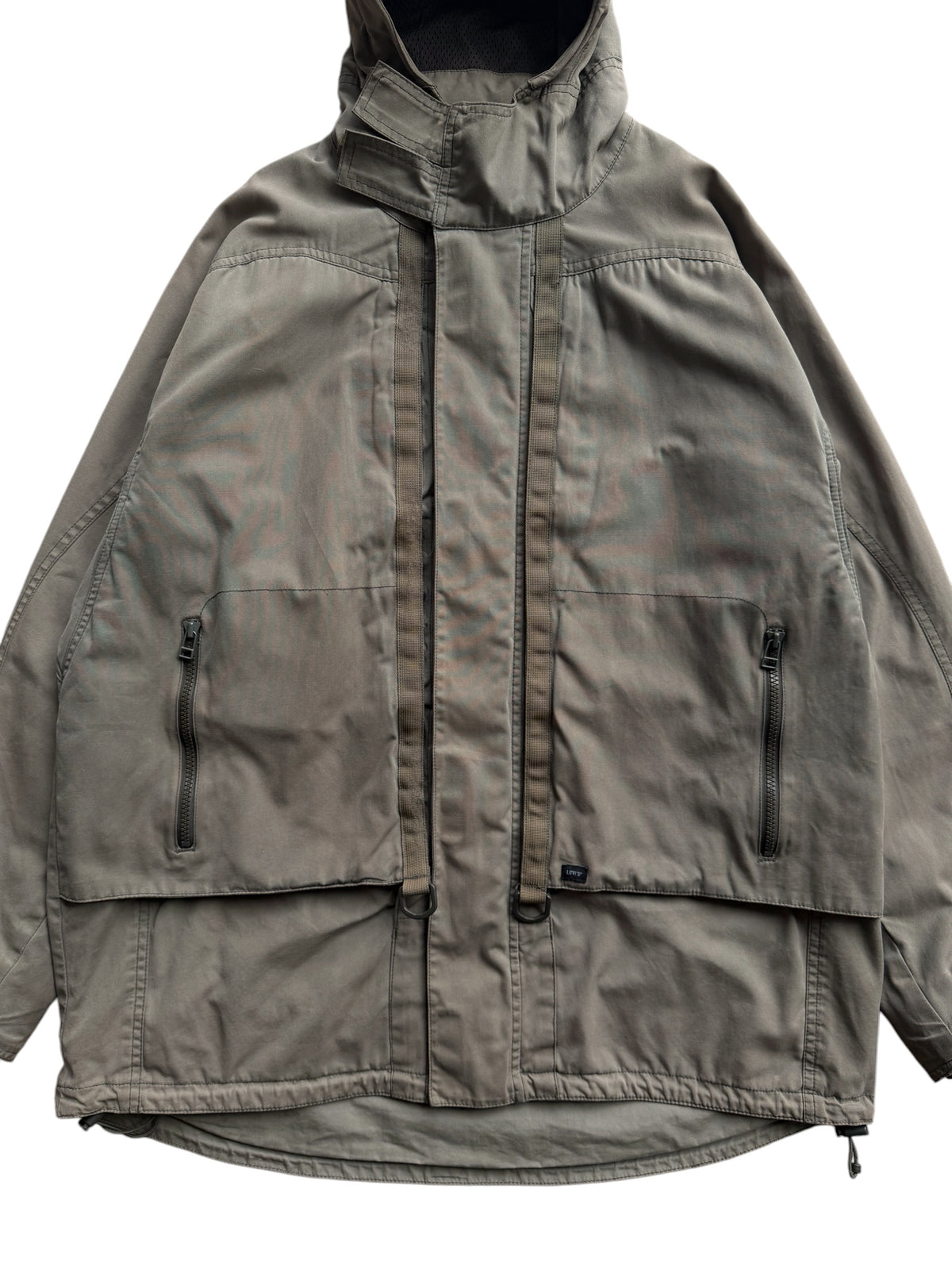 Early 2000’s Levi’s Engineered Dark Khaki Waxed Cotton Stash Pocket Jacket