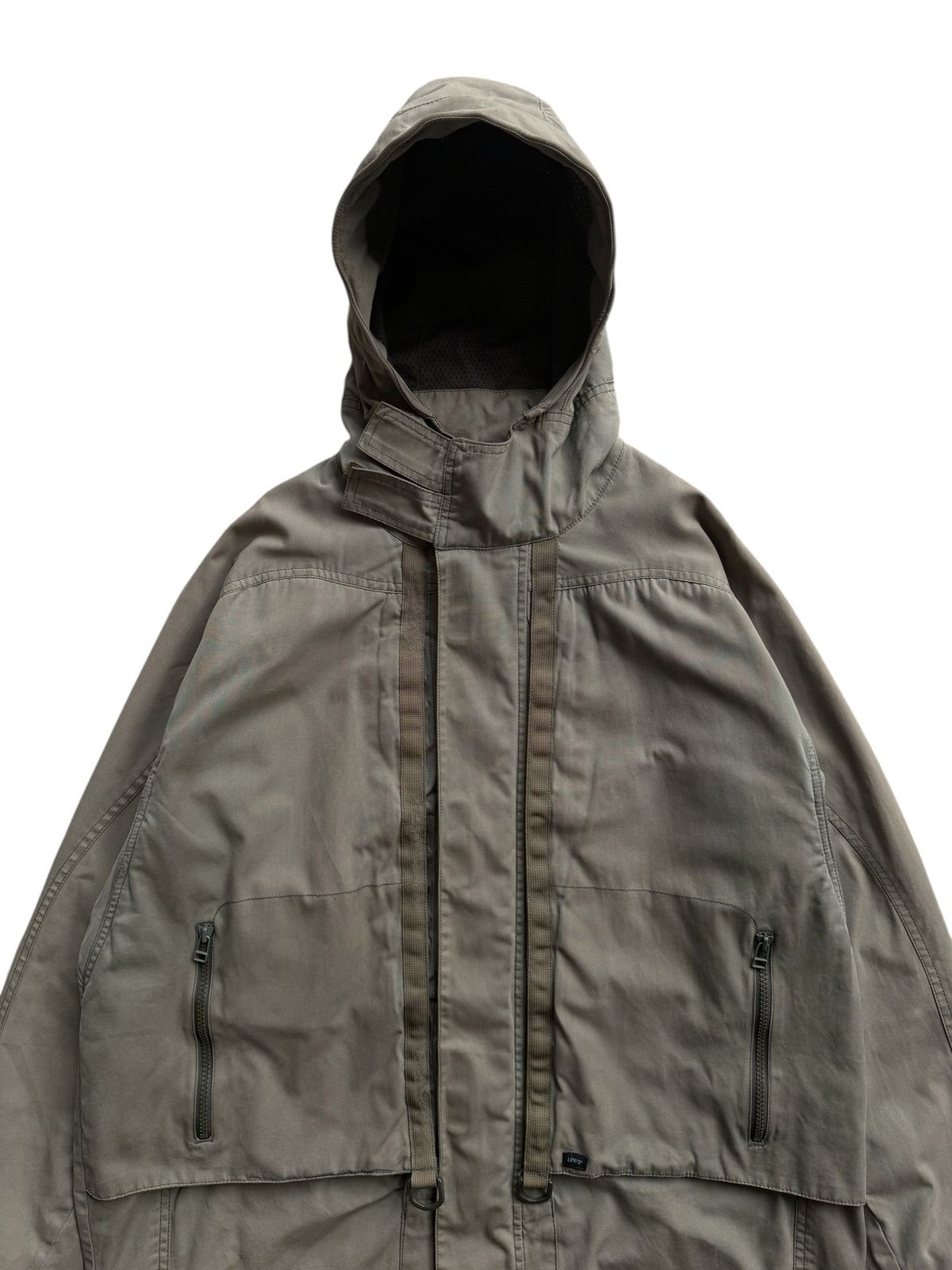 Early 2000’s Levi’s Engineered Dark Khaki Waxed Cotton Stash Pocket Jacket