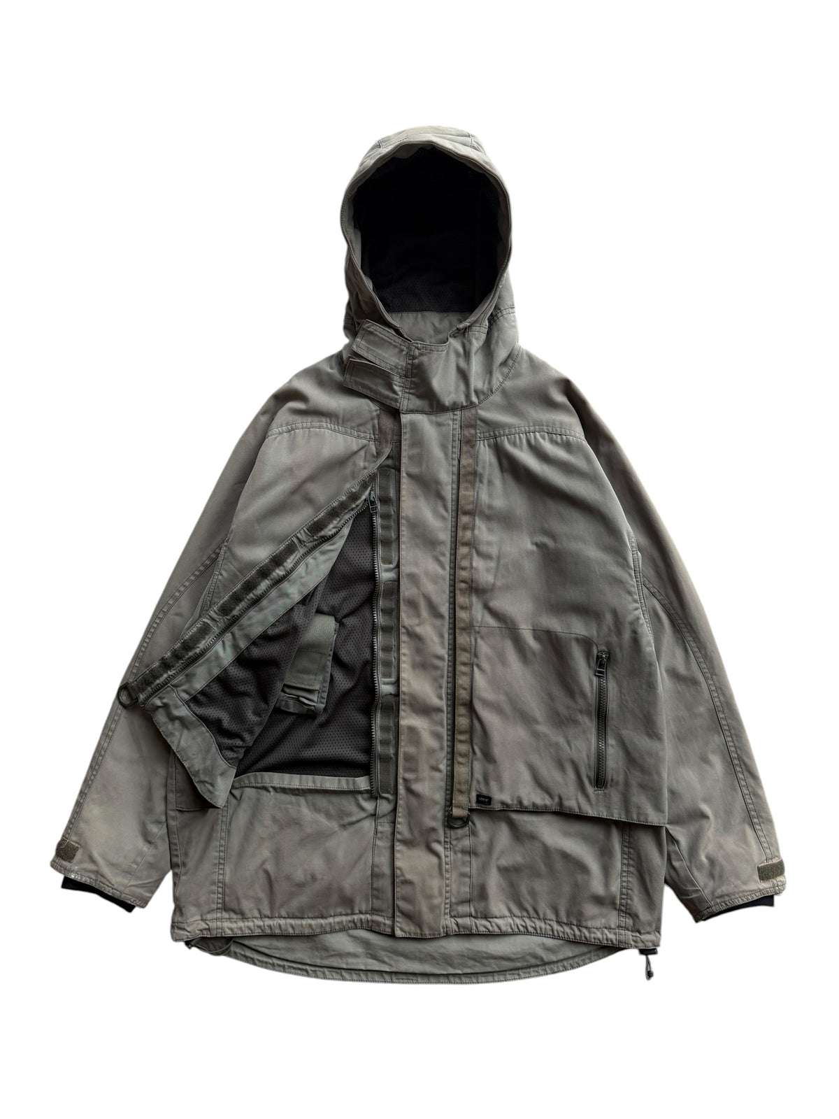 Early 2000’s Levi’s Engineered Dark Khaki Waxed Cotton Stash Pocket Jacket