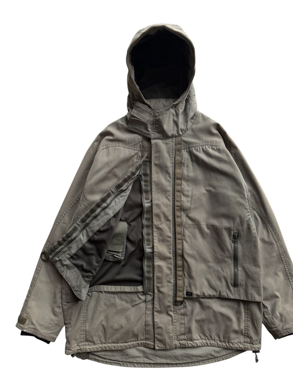 Early 2000’s Levi’s Engineered Dark Khaki Waxed Cotton Stash Pocket Jacket