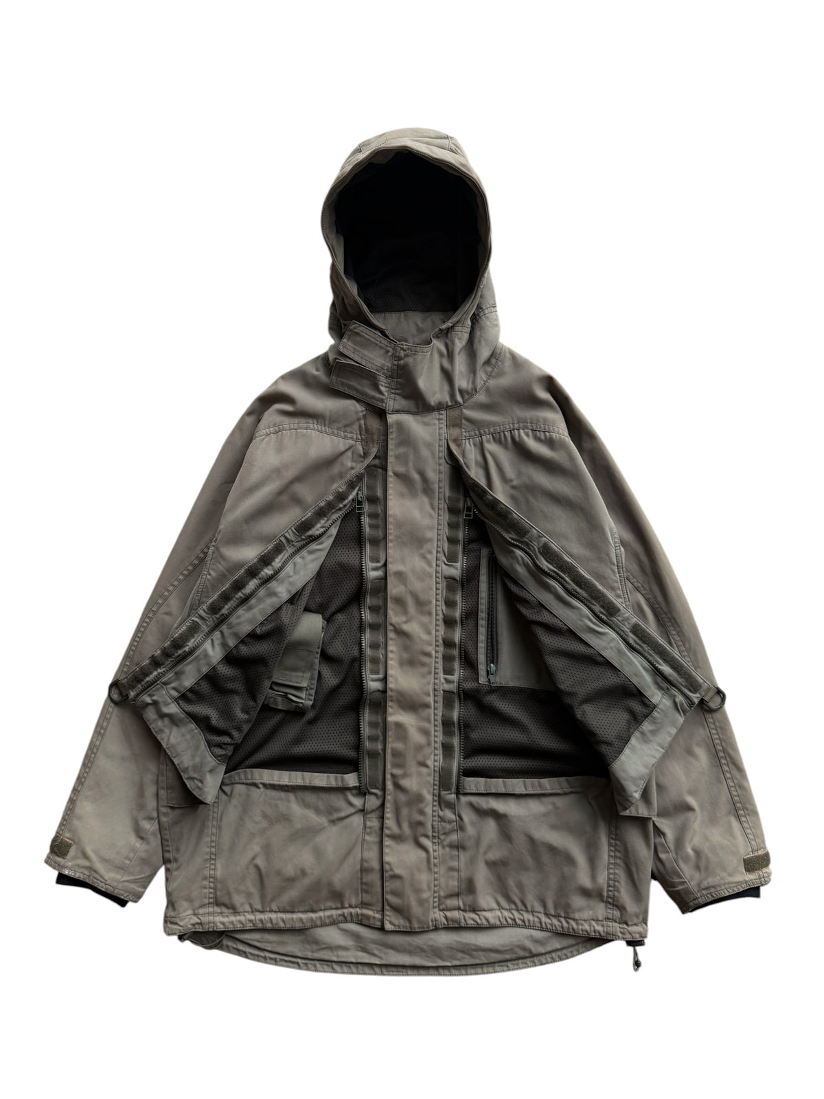 Early 2000’s Levi’s Engineered Dark Khaki Waxed Cotton Stash Pocket Jacket