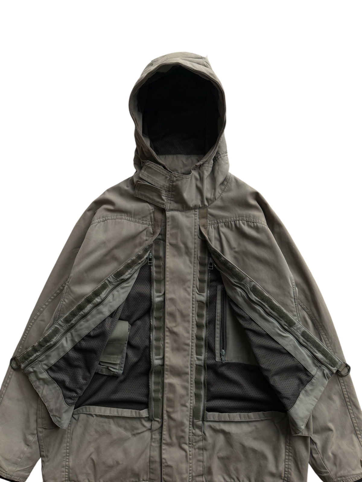 Early 2000’s Levi’s Engineered Dark Khaki Waxed Cotton Stash Pocket Jacket