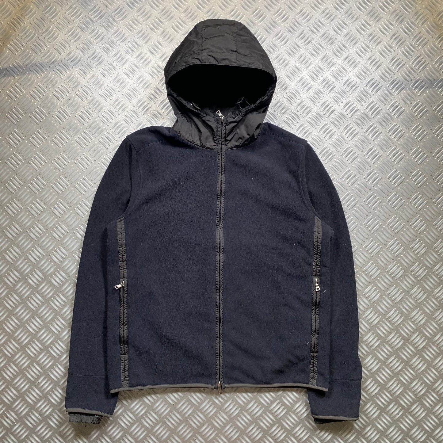 Early 2000's Prada Sport Nylon Hooded Zip-Up - Medium
