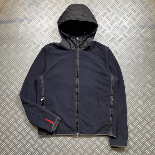 Early 2000's Prada Sport Nylon Hooded Zip-Up - Medium