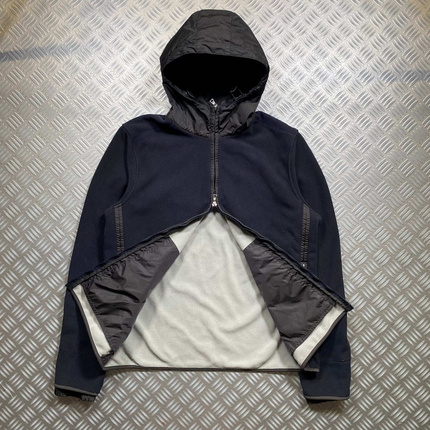 Early 2000's Prada Sport Nylon Hooded Zip-Up - Medium