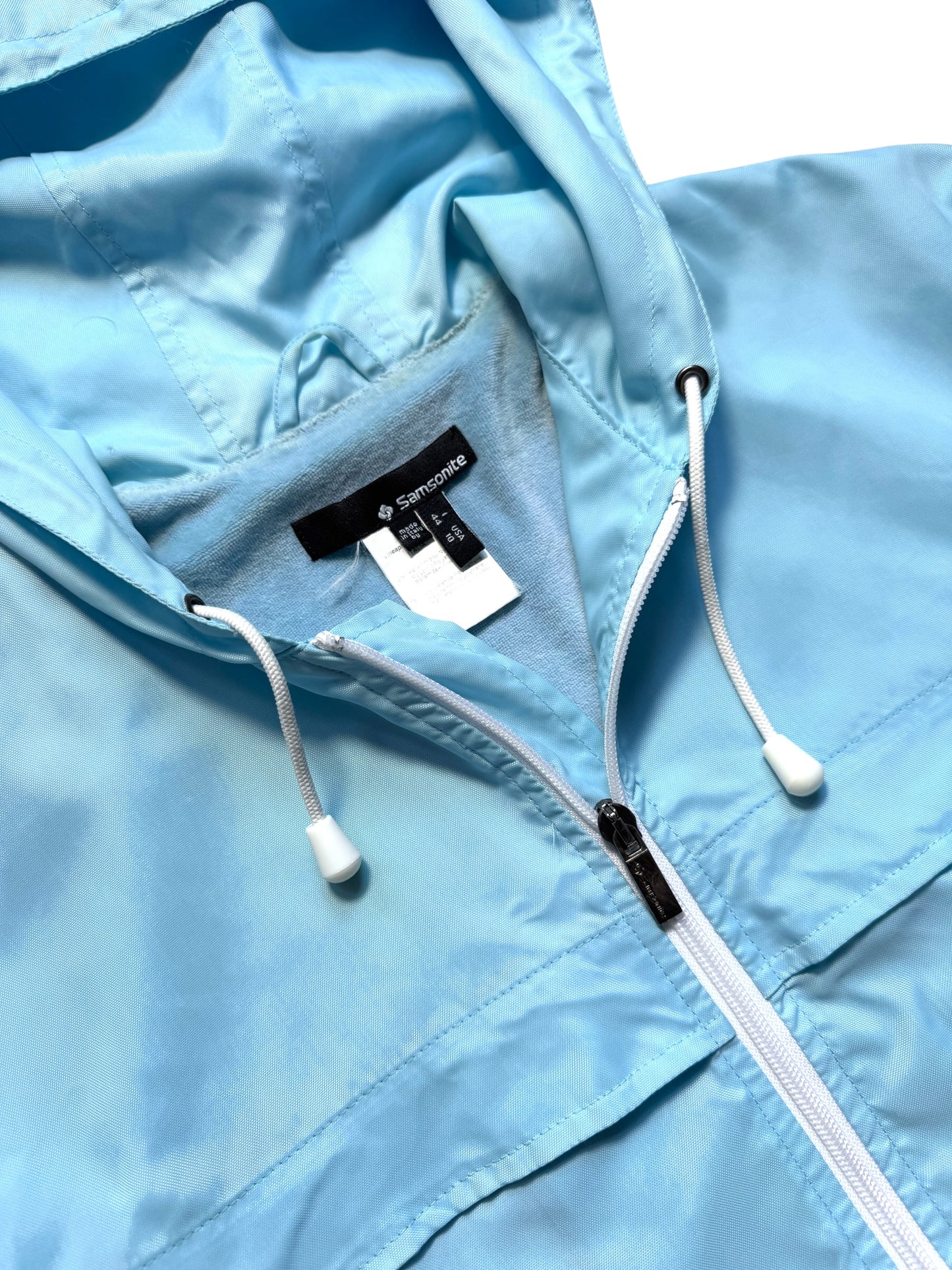 Early 2000's Samsonite Sky Blue Hooded Jacket