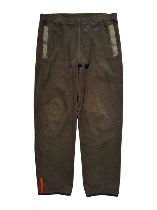 AW00' Prada Sport Deep Khaki / Brown Fleece Bottoms