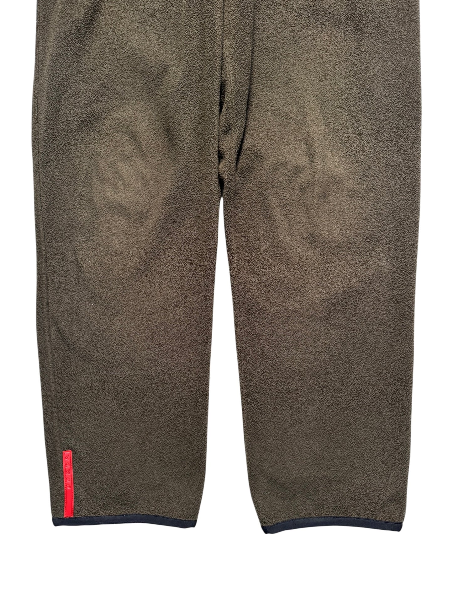 AW00' Prada Sport Deep Khaki / Brown Fleece Bottoms