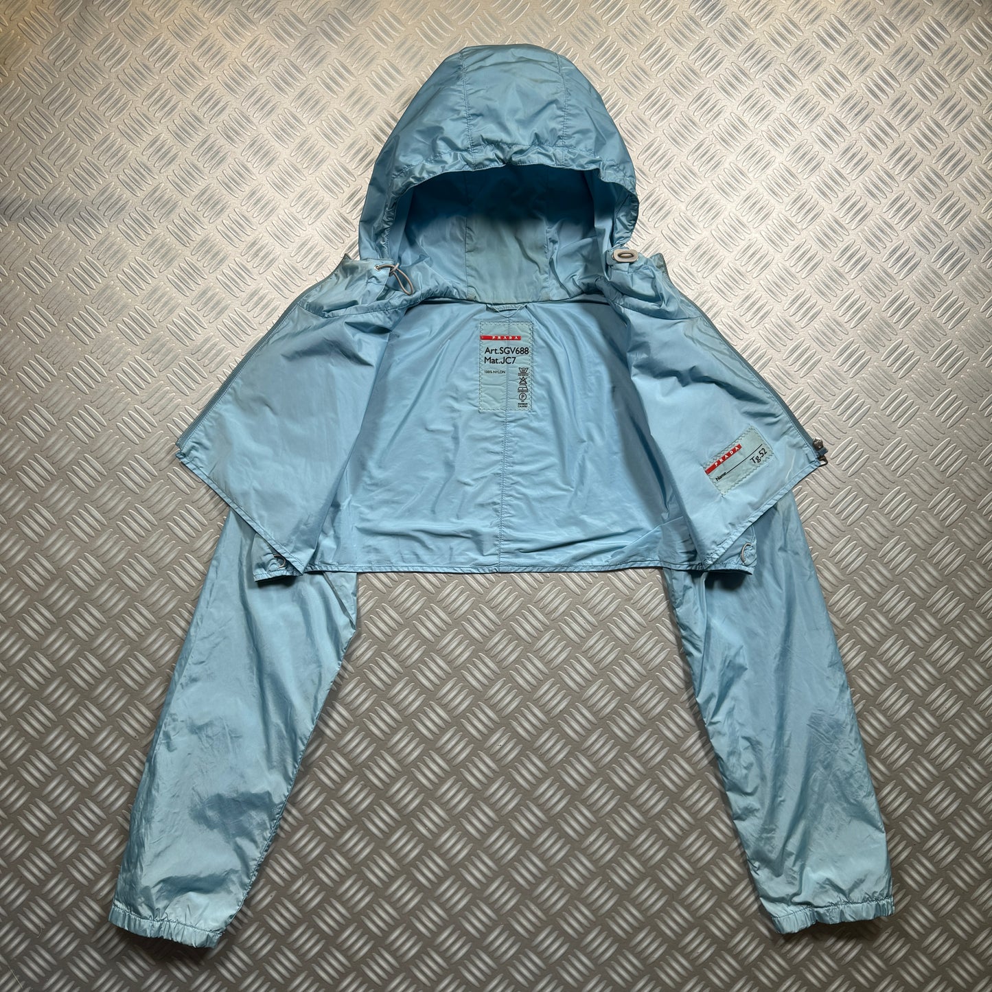 Early 2000's Prada Sport Gore-Tex Baby Blue 2in1 Jacket - Medium / Large