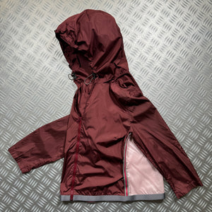 SS00' Prada Sport Burgundy Semi Transparent Jacket - Womens 6-8