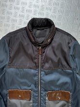 画像をギャラリービューアに読み込む, Prada Milano Main Line Concealed Hood Nylon Jacket w/Front Leather Pocket Flaps - Medium