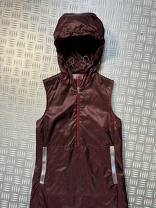 SS00' Prada Sport Burgundy Hooded Dress - Womens 6-8