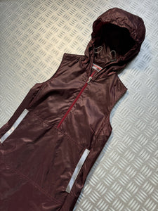 SS00' Prada Sport Burgundy Hooded Dress - Womens 6-8