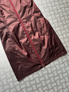 SS00' Prada Sport Burgundy Hooded Dress - Womens 6-8