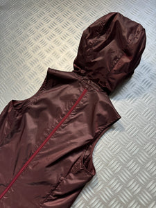 SS00' Prada Sport Burgundy Hooded Dress - Womens 6-8