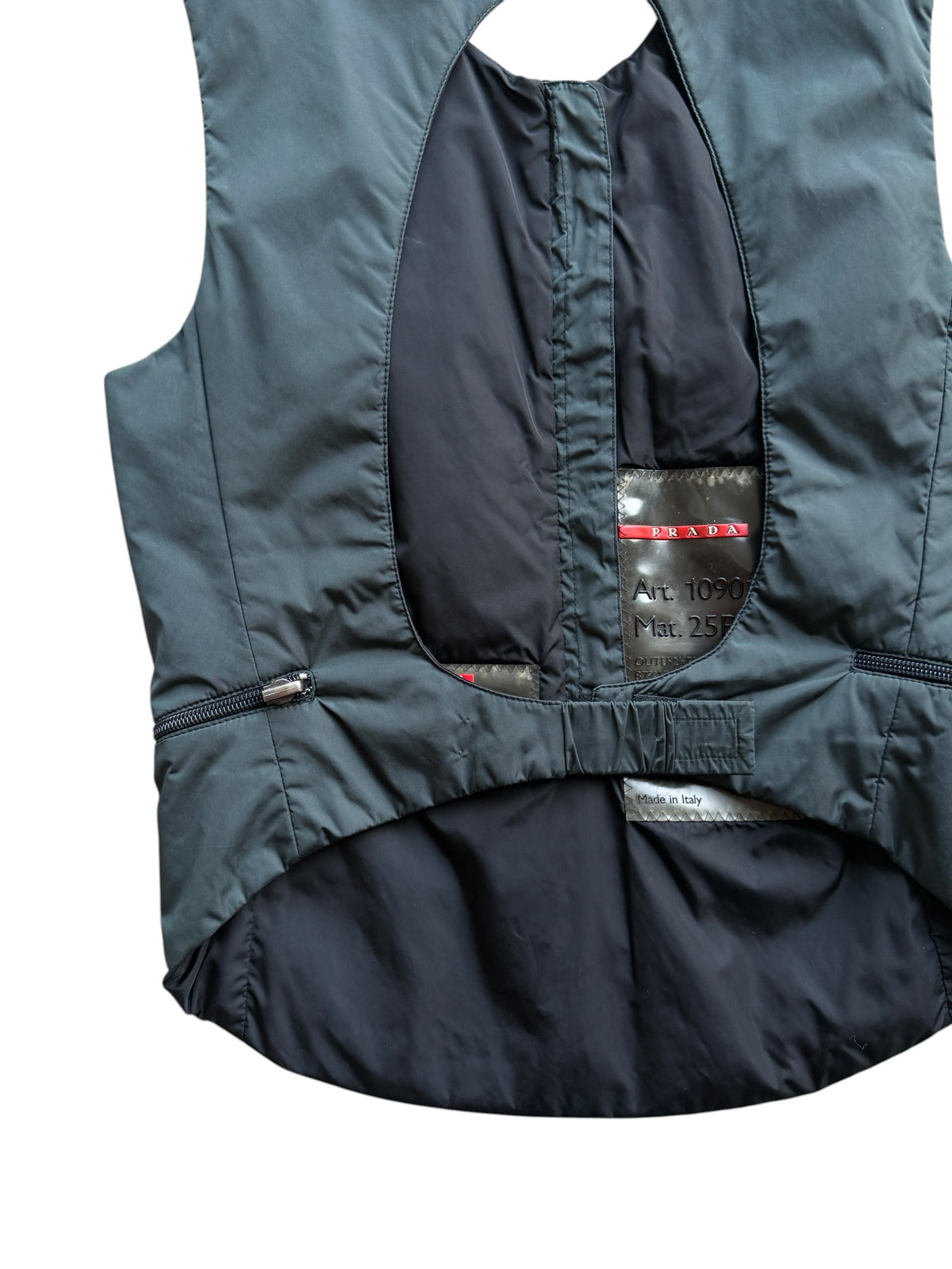 SS99’ Prada Sport Bottle Green Nylon Backless Vest
