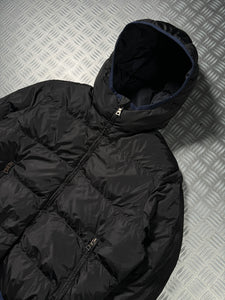 Prada Linea Rossa Jet Black Padded Puffer Jacket - Small / Medium