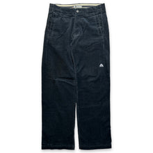 Load image into Gallery viewer, Early 2000&#39;s Nike ACG Jet Black Baby Cord Trousers - 30&quot; Waist