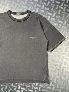 Early 1990's Stone Island Marina Grey Spellout Tee